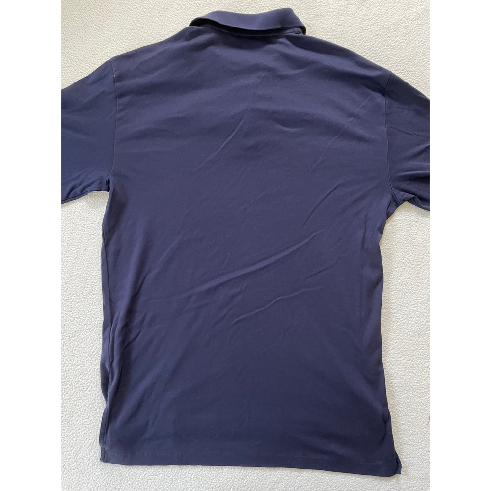 90s Polo Golf Ralph Lauren Mens Medium Long Sleeve Polo Blue Crest Pima Cotton - Picture 10 of 13